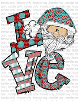 Love Santa - Waterslide, Sublimation Transfers