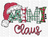 MIMI Claus Christmas - Waterslide, Sublimation Transfers