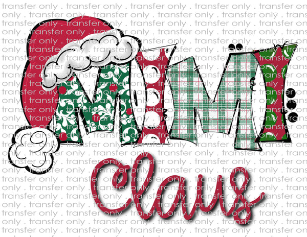 MIMI Claus Christmas - Waterslide, Sublimation Transfers