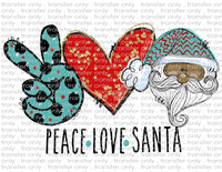 Peace Love Santa - Waterslide, Sublimation Transfers