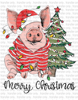 Christmas Pig - Waterslide, Sublimation Transfers