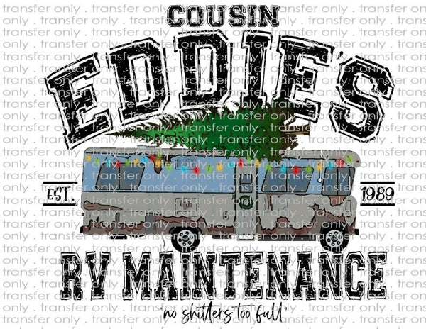 Cousin Eddie's RV Service - Waterslide, Sublimation Transfers