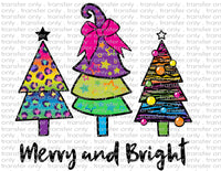 Merry & Bright - Waterslide, Sublimation Transfers