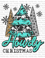 Country Christmas Howdy - Waterslide, Sublimation Transfers