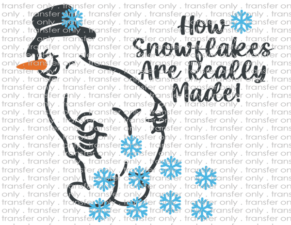 How Snowflakes Are Made - Waterslide, Sublimation Transfers