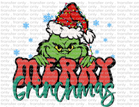 Merry Christmas Green Guy - Waterslide, Sublimation Transfers