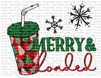 Loaded and Merry - Waterslide, Sublimation Transfers