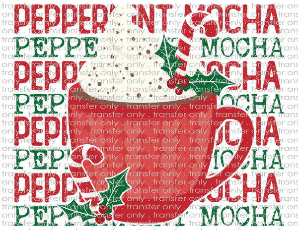 Peppermint Mocha - Waterslide, Sublimation Transfers