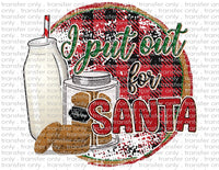 I Put Out for Santa - Waterslide, Sublimation Transfers