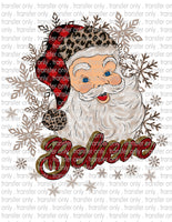 Santa Believe - Waterslide, Sublimation Transfers