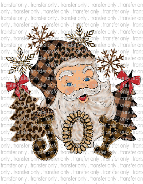 Santa Joy Leopard - Waterslide, Sublimation Transfers