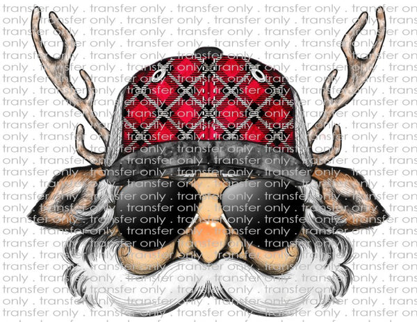 Trucker Hat & Antlers Santa - Waterslide, Sublimation Transfers