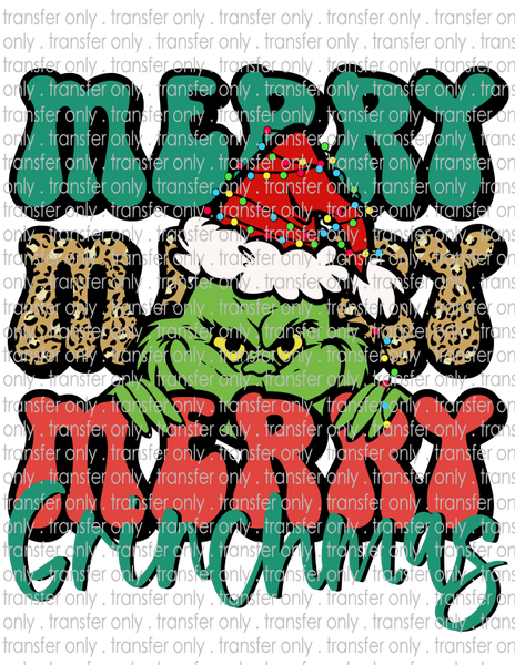 Merry Christmas Green Guy - Waterslide, Sublimation Transfers