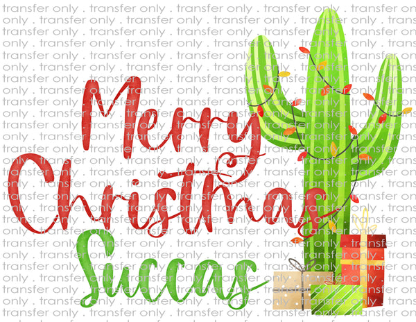 Merry Christmas Succas - Waterslide, Sublimation Transfers