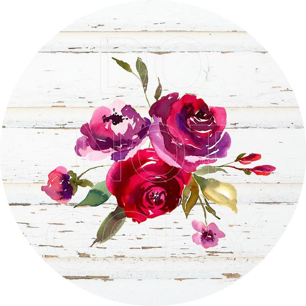 Floral Bouquet - Round Template Transfers for Coasters
