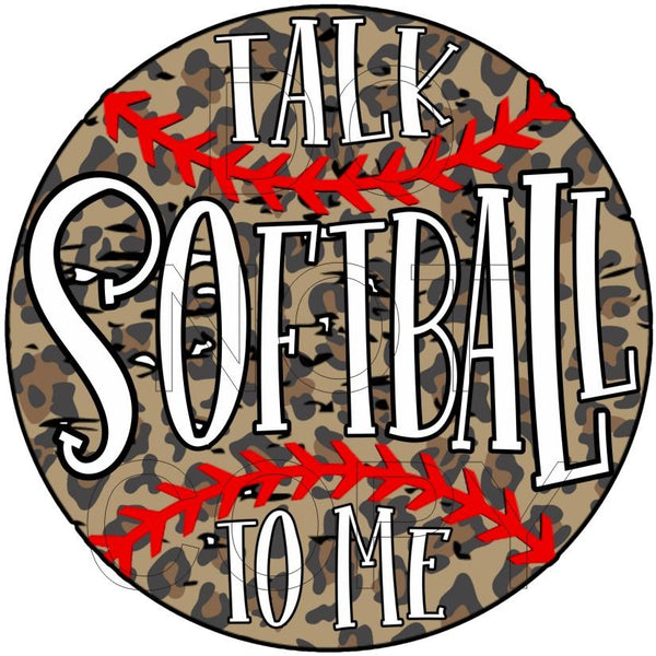 Talk Softball to Me - Round Template Transfers for Coasters