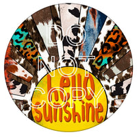 Hello Sunshine Cow Pattern - Round Template Transfers for Coasters