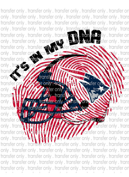 Waterslide, Sublimation Transfers - DNA Football - Patriots