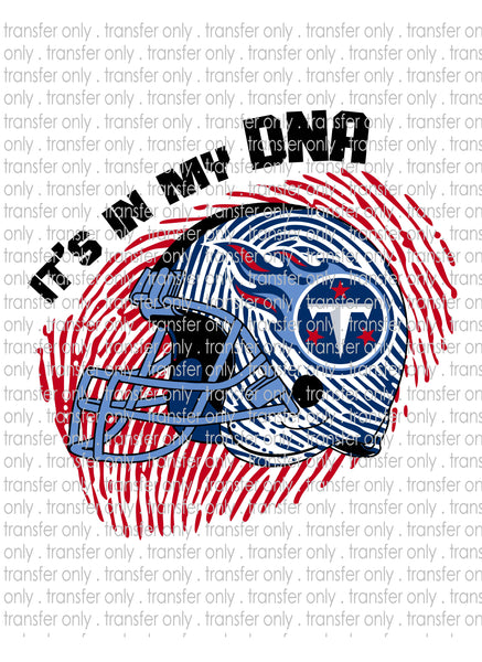 Waterslide, Sublimation Transfers - DNA Football - Titans