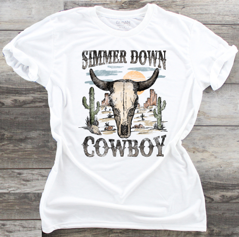 Simmer Down Cowboy - DTF Transfer