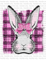 Plaid Easter Bunny - Waterslide, Sublimation Transfers