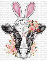 Easter Cow Bunny - Waterslide, Sublimation Transfers