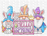 Hello Spring Easter Gnomes - Waterslide, Sublimation Transfers