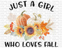 Girl Loves Fall - Waterslide, Sublimation Transfers