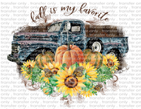 Fall Vintage Truck - Waterslide, Sublimation Transfers