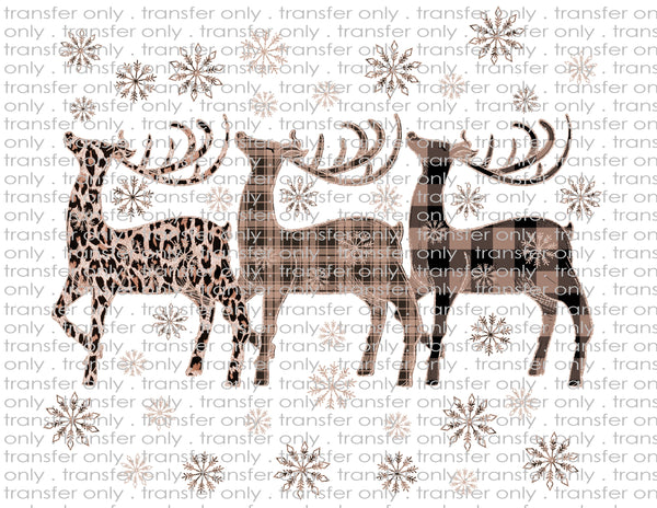 Deer Plaid - Waterslide, Sublimation Transfers