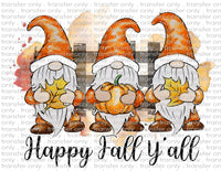 Fall Gnomes - Waterslide, Sublimation Transfers