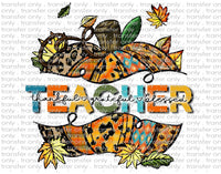 Teacher Pumpkin - Waterslide, Sublimation Transfers