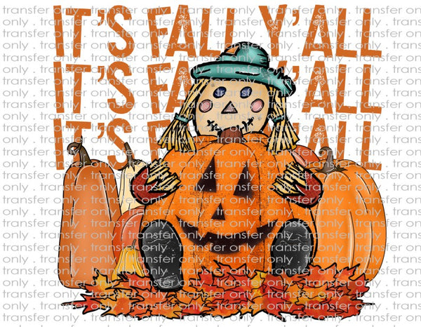 It's Fall Y'all Scarecrow - Waterslide, Sublimation Transfers