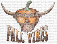 Fall Country Cow - Waterslide, Sublimation Transfers