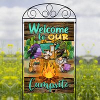 Welcome To Our Campsite - Garden Flag Sublimation Transfers