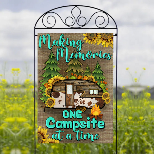 Making Memories One Campsite At A Time - Garden Flag Sublimation Transfers