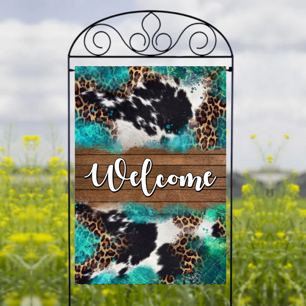 Western Welcome - Garden Flag Sublimation Transfers