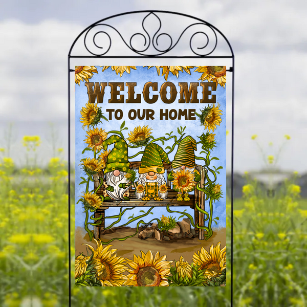 Welcome To Our Home - Garden Flag Sublimation Transfers