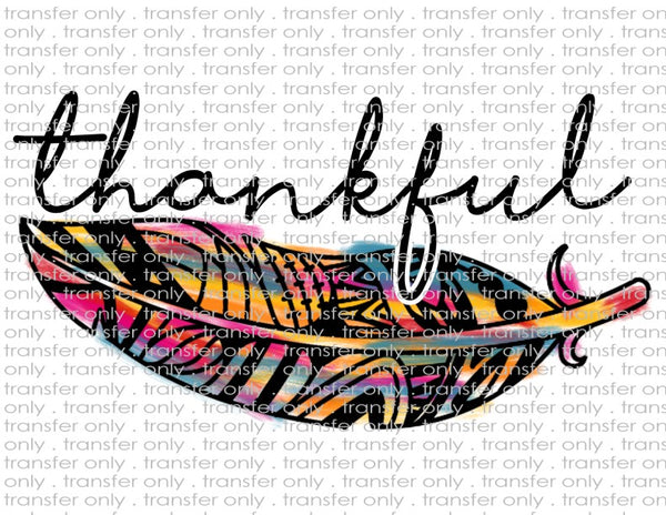 Thankful Feather - Waterslide, Sublimation Transfers