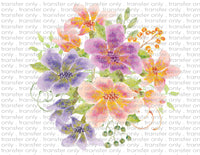 Watercolor Floral - Waterslide, Sublimation Transfers