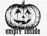 Empty Inside Jackolantern - Waterslide, Sublimation Transfers