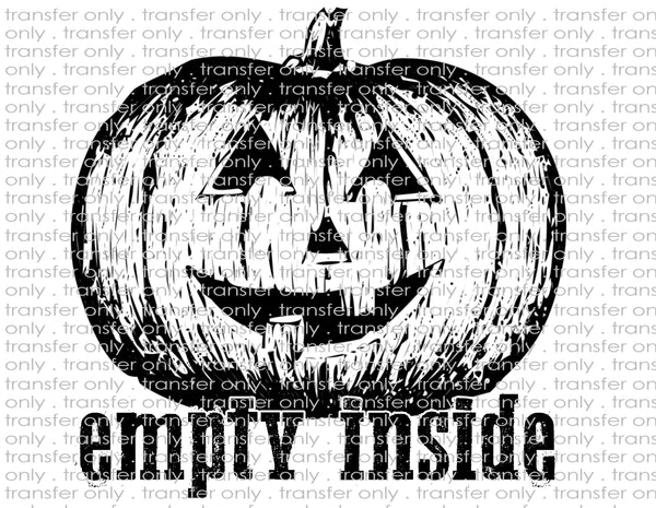 Empty Inside Jackolantern - Waterslide, Sublimation Transfers