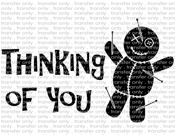 Voodoo Doll Thinking of You- Waterslide, Sublimation Transfers