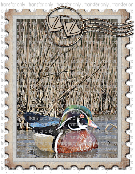 Hunting Duck Stamp - Waterslide, Sublimation Transfers