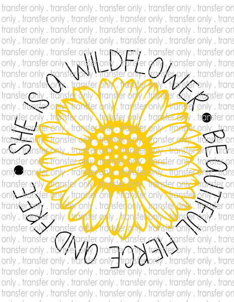 She is a Wildflower - Waterslide, Sublimation Transfers