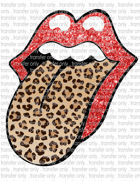 Leopard Tongue & Lips - Waterslide, Sublimation Transfers