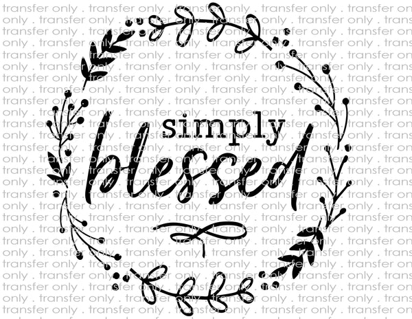 Simply Blessed - Waterslide, Sublimation Transfers