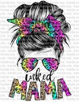 Messy Bun Inked Mama - Waterslide, Sublimation Transfers