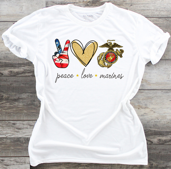 Peace Love Marines - PNG Printing Design