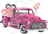 Vintage Pink Truck - Digital Download - PNG Printing Design